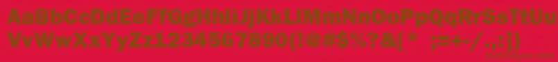 Franklingothhvy Font – Brown Fonts on Red Background