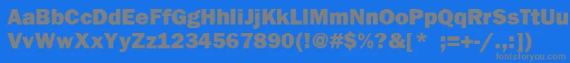 Franklingothhvy Font – Gray Fonts on Blue Background