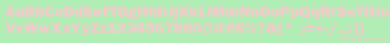 Franklingothhvy Font – Pink Fonts on Green Background