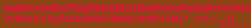 Franklingothhvy Font – Red Fonts on Brown Background