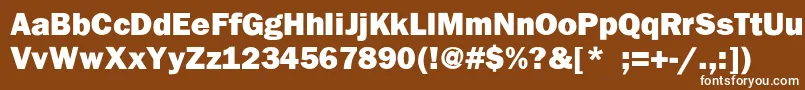Franklingothhvy Font – White Fonts on Brown Background
