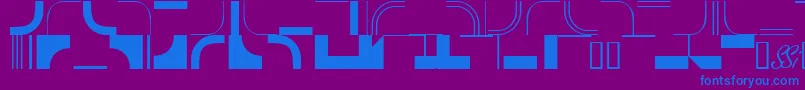 Infractionssk Font – Blue Fonts on Purple Background