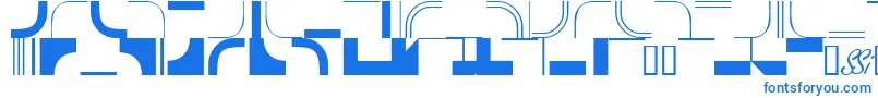 フォントInfractionssk – 白い背景に青い文字