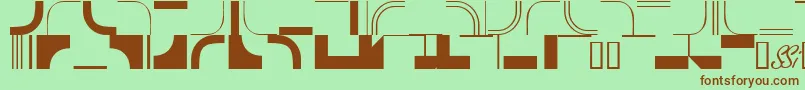 Fonte Infractionssk – fontes marrons em um fundo verde