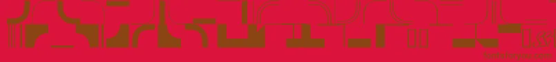Infractionssk Font – Brown Fonts on Red Background