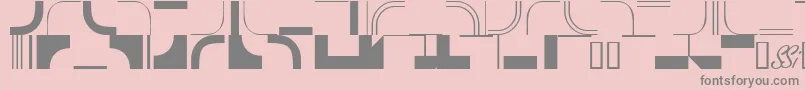 Czcionka Infractionssk – szare czcionki na różowym tle