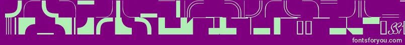 Czcionka Infractionssk – zielone czcionki na fioletowym tle