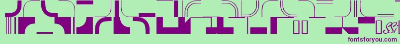 Fonte Infractionssk – fontes roxas em um fundo verde