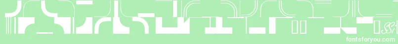 Fonte Infractionssk – fontes brancas em um fundo verde