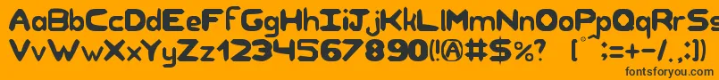 Unknownregularity Font – Black Fonts on Orange Background