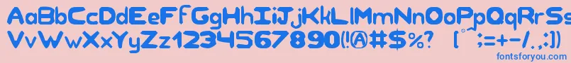 fuente Unknownregularity – Fuentes Azules Sobre Fondo Rosa