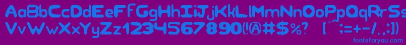 Unknownregularity Font – Blue Fonts on Purple Background