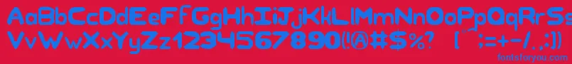 Unknownregularity Font – Blue Fonts on Red Background