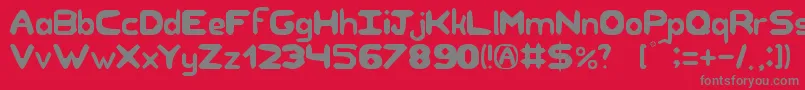 Unknownregularity Font – Gray Fonts on Red Background