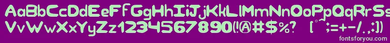 Unknownregularity Font – Green Fonts on Purple Background