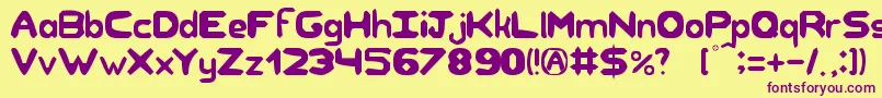 Unknownregularity Font – Purple Fonts on Yellow Background