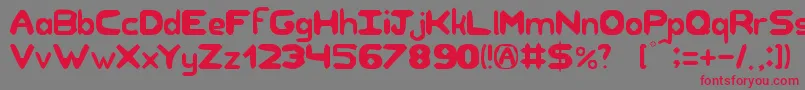 Unknownregularity Font – Red Fonts on Gray Background