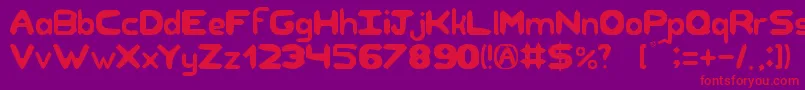 Unknownregularity Font – Red Fonts on Purple Background