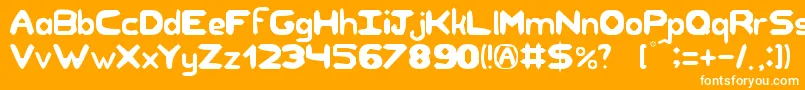 Unknownregularity Font – White Fonts on Orange Background