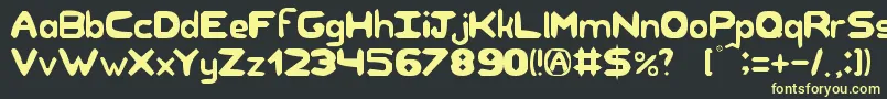 Unknownregularity Font – Yellow Fonts on Black Background