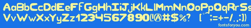 Unknownregularity Font – Yellow Fonts on Blue Background