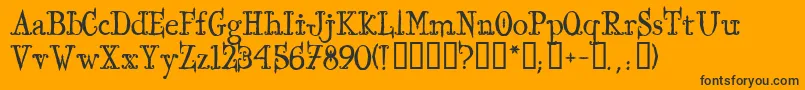 IronworksTM Font – Black Fonts on Orange Background