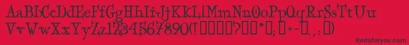 IronworksTM Font – Black Fonts on Red Background