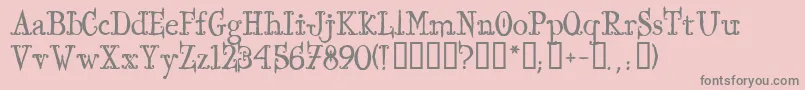 IronworksTM Font – Gray Fonts on Pink Background