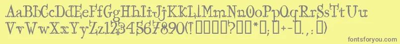 IronworksTM Font – Gray Fonts on Yellow Background