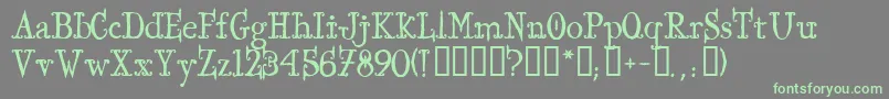 IronworksTM Font – Green Fonts on Gray Background