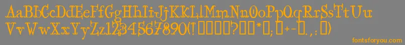 IronworksTM Font – Orange Fonts on Gray Background