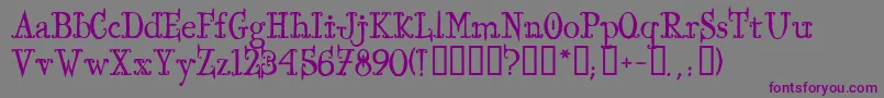 IronworksTM Font – Purple Fonts on Gray Background