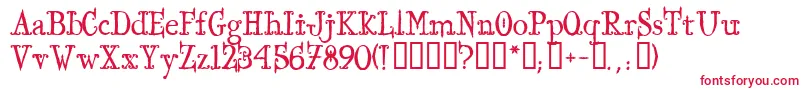 IronworksTM Font – Red Fonts on White Background