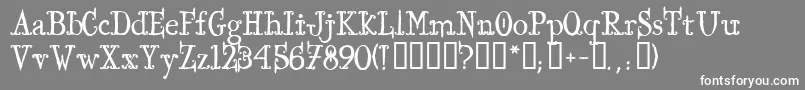 IronworksTM-Schriftart – Weiße Schriften auf grauem Hintergrund