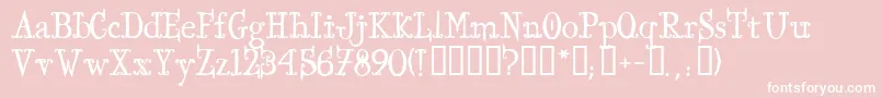 IronworksTM Font – White Fonts on Pink Background