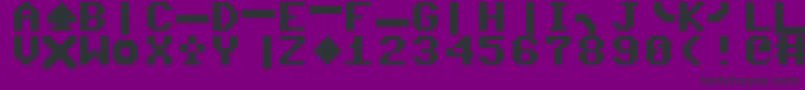 Commodoreserver-fontti – mustat fontit violetilla taustalla