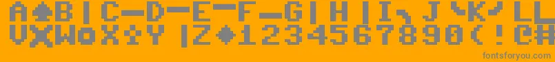 Commodoreserver Font – Gray Fonts on Orange Background