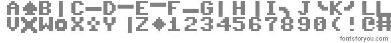 フォントCommodoreserver – 白い背景に灰色の文字