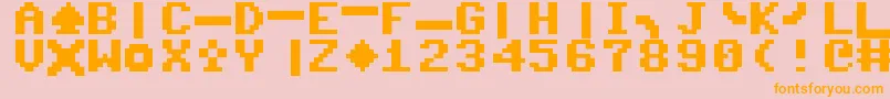 Commodoreserver Font – Orange Fonts on Pink Background