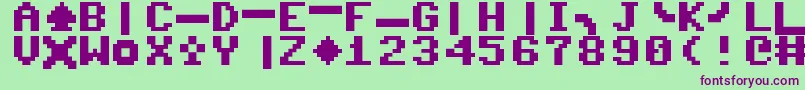 Commodoreserver Font – Purple Fonts on Green Background