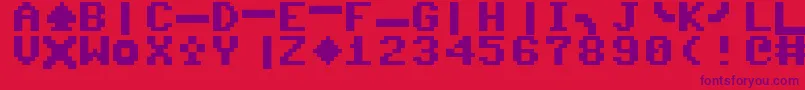 Commodoreserver Font – Purple Fonts on Red Background