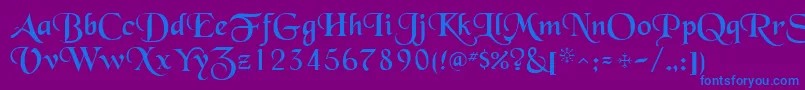 More about QtblackforestRegular Font QtblackforestRegular Font – Blue Fonts on Purple Background