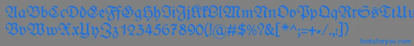 More about WieynckfrakturRegularunz1l Font WieynckfrakturRegularunz1l Font – Blue Fonts on Gray Background