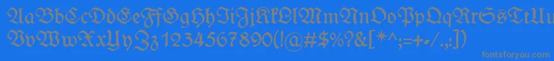 Więcej informacji o czcionce WieynckfrakturRegularunz1l Czcionka WieynckfrakturRegularunz1l – szare czcionki na niebieskim tle