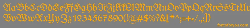 WieynckfrakturRegularunz1l Font – Orange Fonts on Gray Background