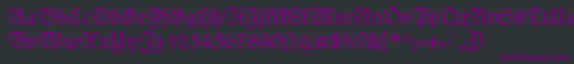 Fonte WieynckfrakturRegularunz1l – fontes roxas em um fundo preto