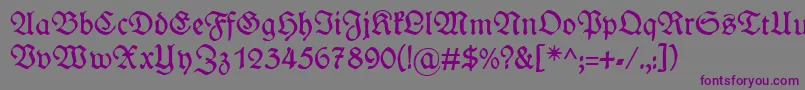 WieynckfrakturRegularunz1l Font – Purple Fonts on Gray Background