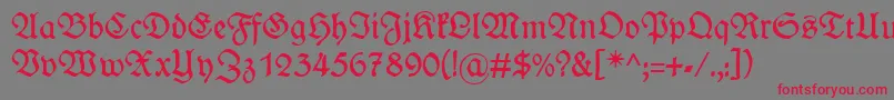 WieynckfrakturRegularunz1l Font – Red Fonts on Gray Background