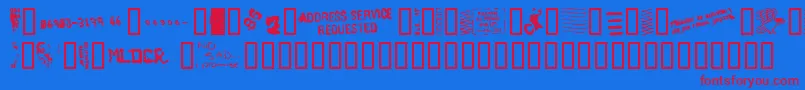 Deadlof Font – Red Fonts on Blue Background