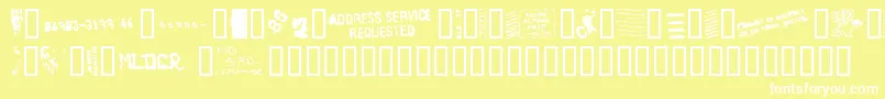 Deadlof Font – White Fonts on Yellow Background